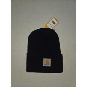 Carhartt Mens Knit Cuffed Beanie, Navy, One Size